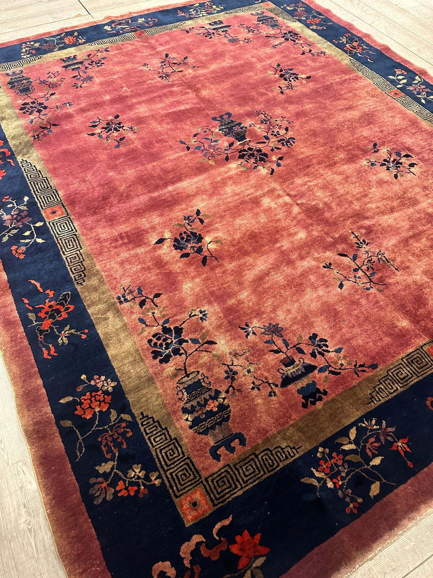 Antique Nicholas Chinese Art Deco Rug - 8'2" X 9'9" - Tampa Home & Garden Store