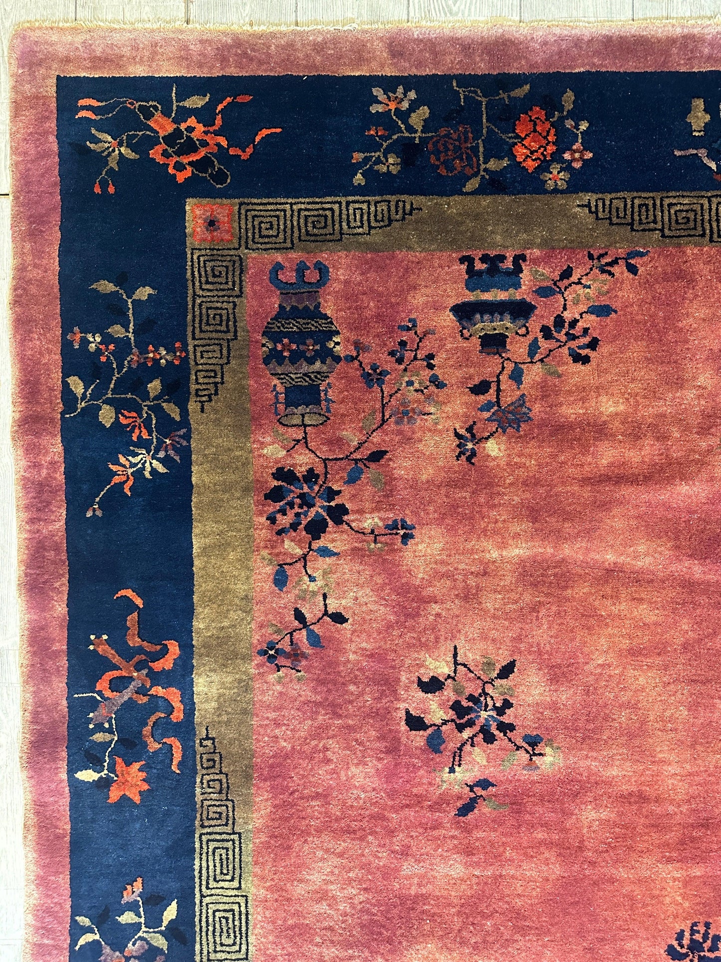 Antique Nicholas Chinese Art Deco Rug - 8'2" X 9'9" - Tampa Home & Garden Store