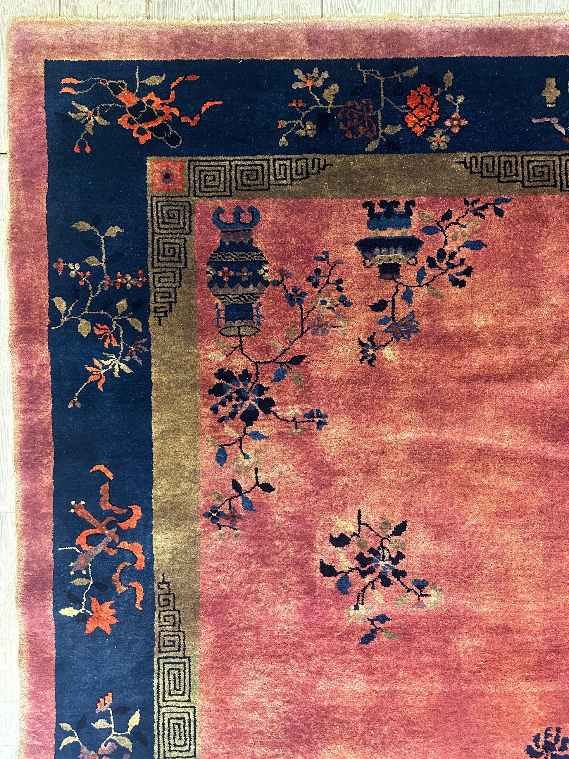 Antique Nicholas Chinese Art Deco Rug - 8'2" X 9'9" - Tampa Home & Garden Store