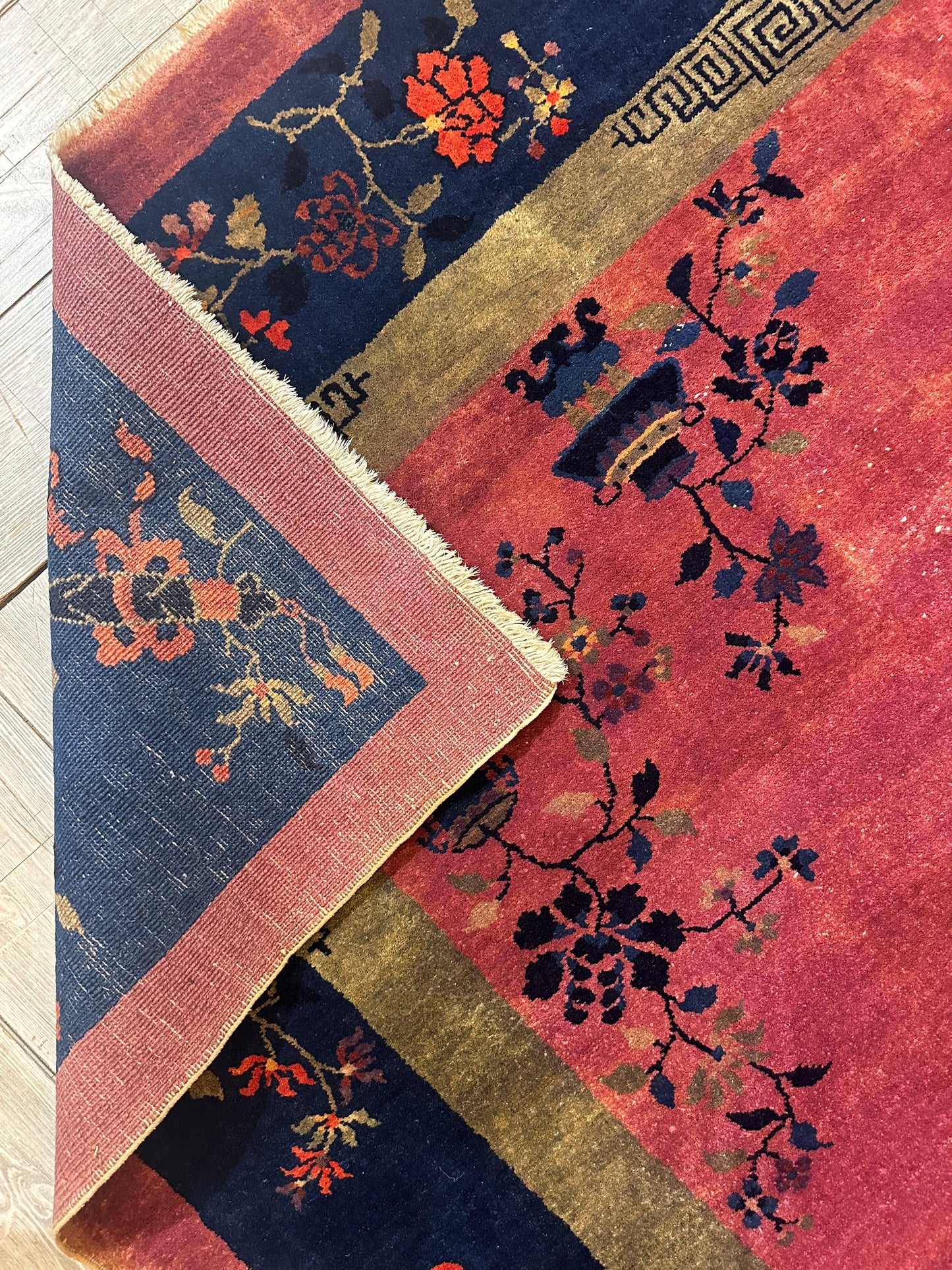 Antique Nicholas Chinese Art Deco Rug - 8'2" X 9'9" - Tampa Home & Garden Store