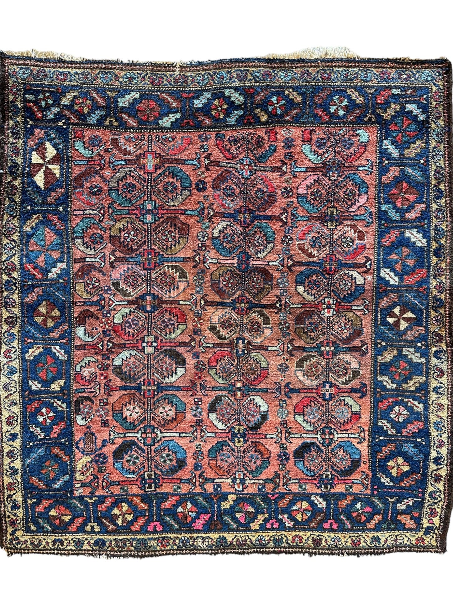 Antique One of Kind Persian Hamedan Enjelas Rug 3’11” x 4’4” - Tampa Home & Garden Store