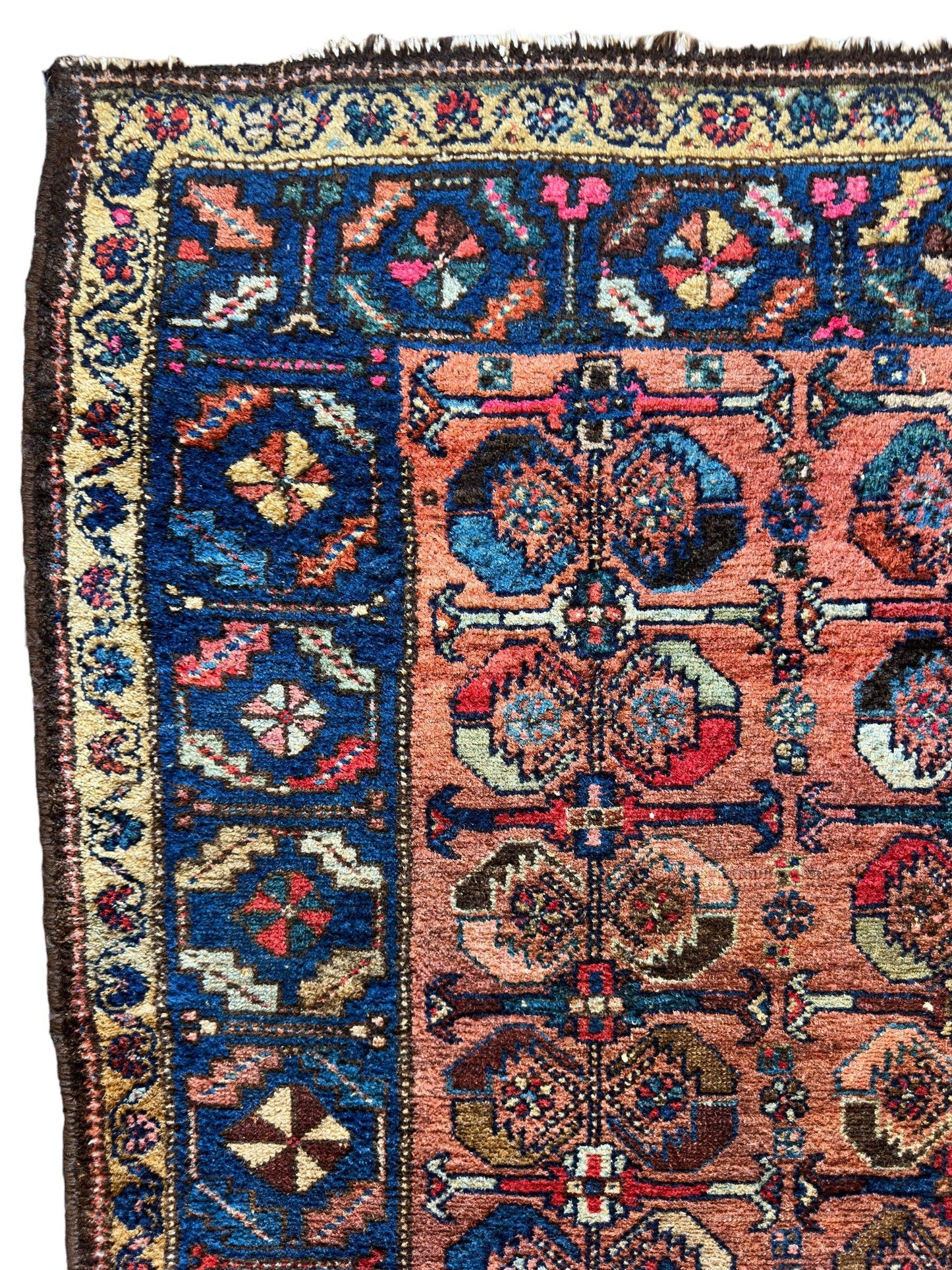 Antique One of Kind Persian Hamedan Enjelas Rug 3’11” x 4’4” - Tampa Home & Garden Store