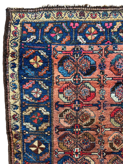 Antique One of Kind Persian Hamedan Enjelas Rug 3’11” x 4’4” - Tampa Home & Garden Store