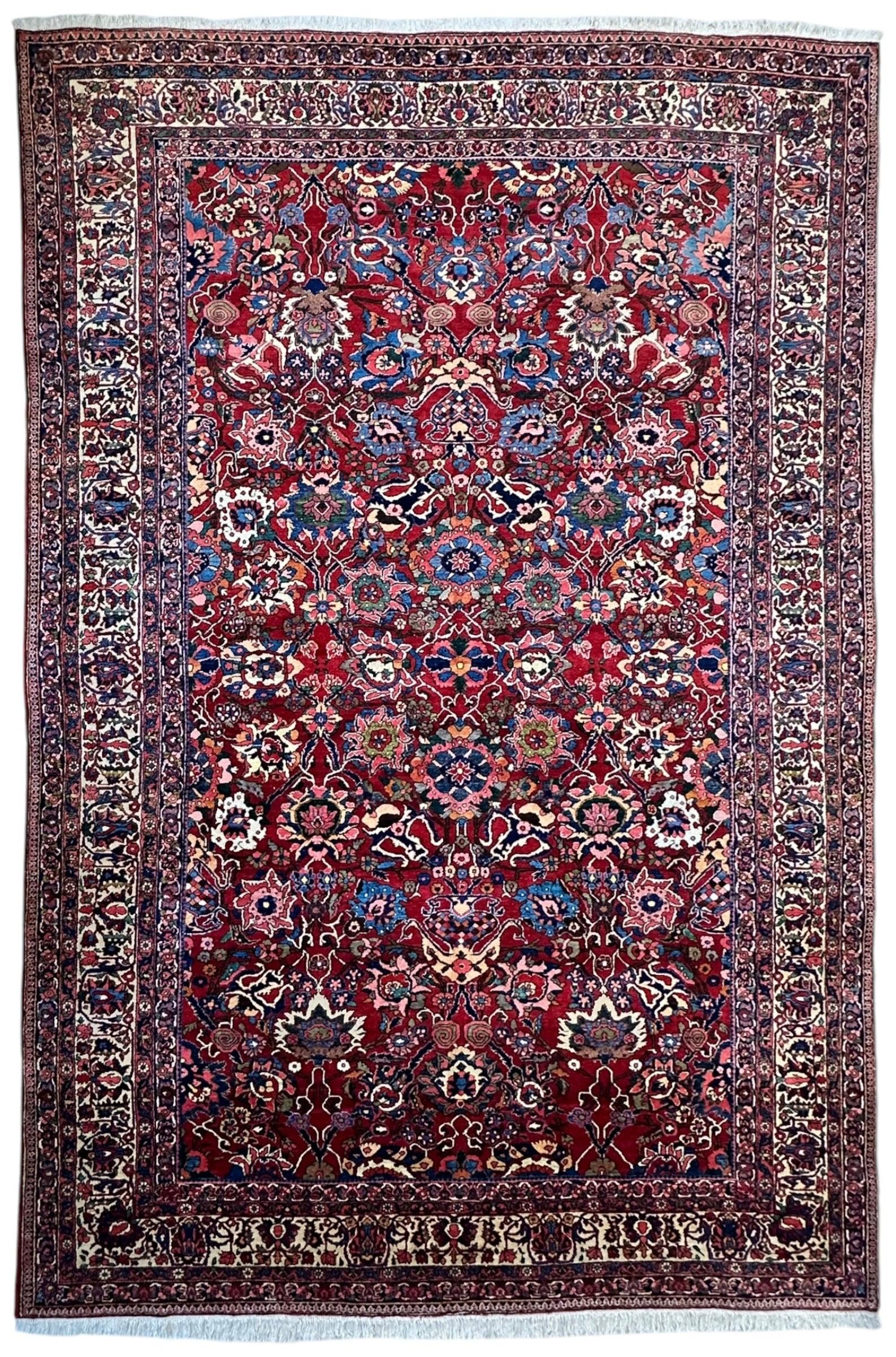 Antique Persian Bakhtiari Rug – Timeless Masterpiece 8'6" x 13'2" - Tampa Home & Garden Store
