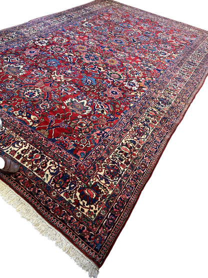 Antique Persian Bakhtiari Rug – Timeless Masterpiece 8'6" x 13'2" - Tampa Home & Garden Store