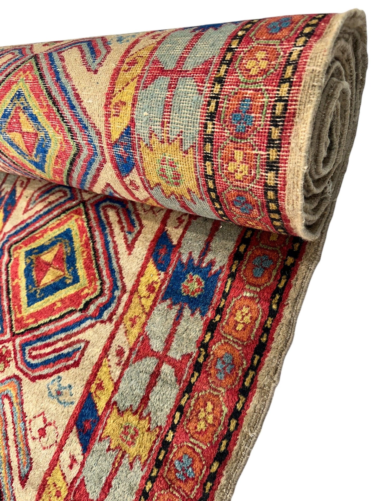 Antique Persian Lambran Runner Rug - 2'5" x 15'7" - Handwoven Wool, Circa 1930s - Tampa Home & Garden Store