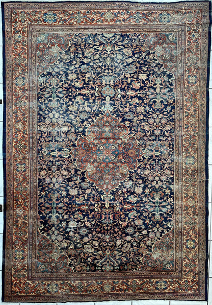 Antique Persian Mahal Rug 8’3”x12’ - Circa 1900 Treasure - Tampa Home & Garden Store
