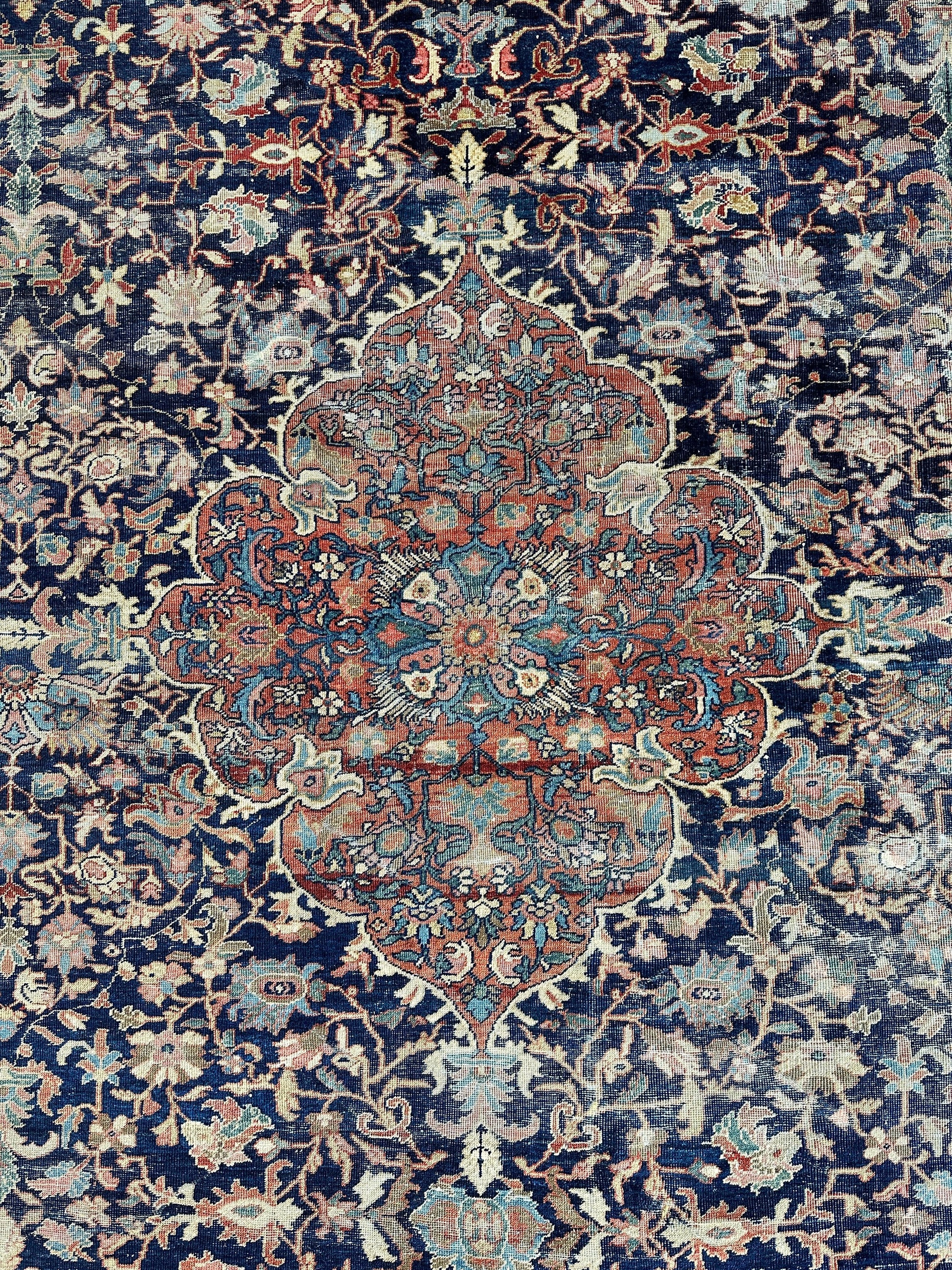 Antique Persian Mahal Rug 8’3”x12’ - Circa 1900 Treasure - Tampa Home & Garden Store