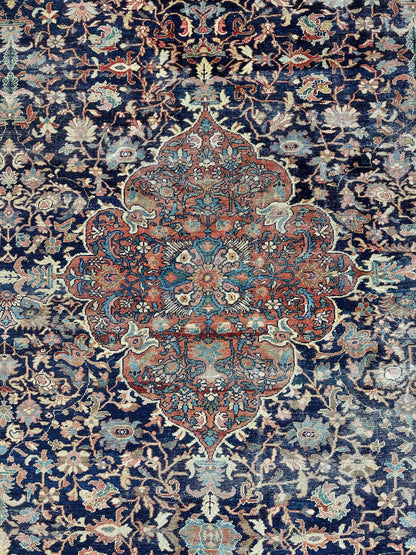 Antique Persian Mahal Rug 8’3”x12’ - Circa 1900 Treasure - Tampa Home & Garden Store