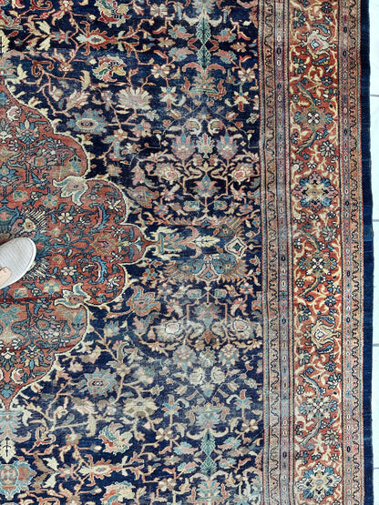 Antique Persian Mahal Rug 8’3”x12’ - Circa 1900 Treasure - Tampa Home & Garden Store