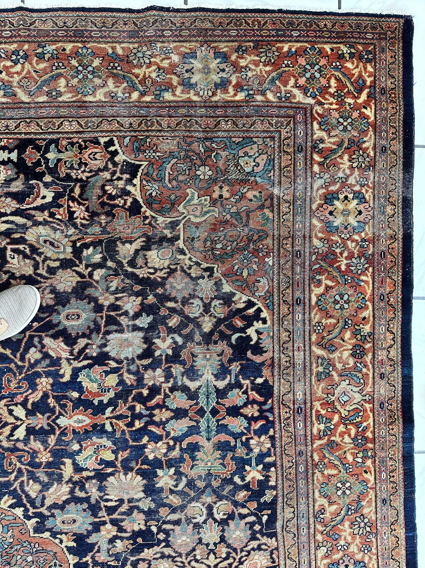 Antique Persian Mahal Rug 8’3”x12’ - Circa 1900 Treasure - Tampa Home & Garden Store