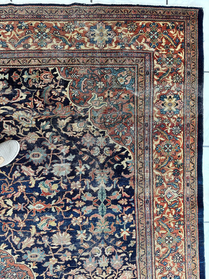 Antique Persian Mahal Rug 8’3”x12’ - Circa 1900 Treasure - Tampa Home & Garden Store