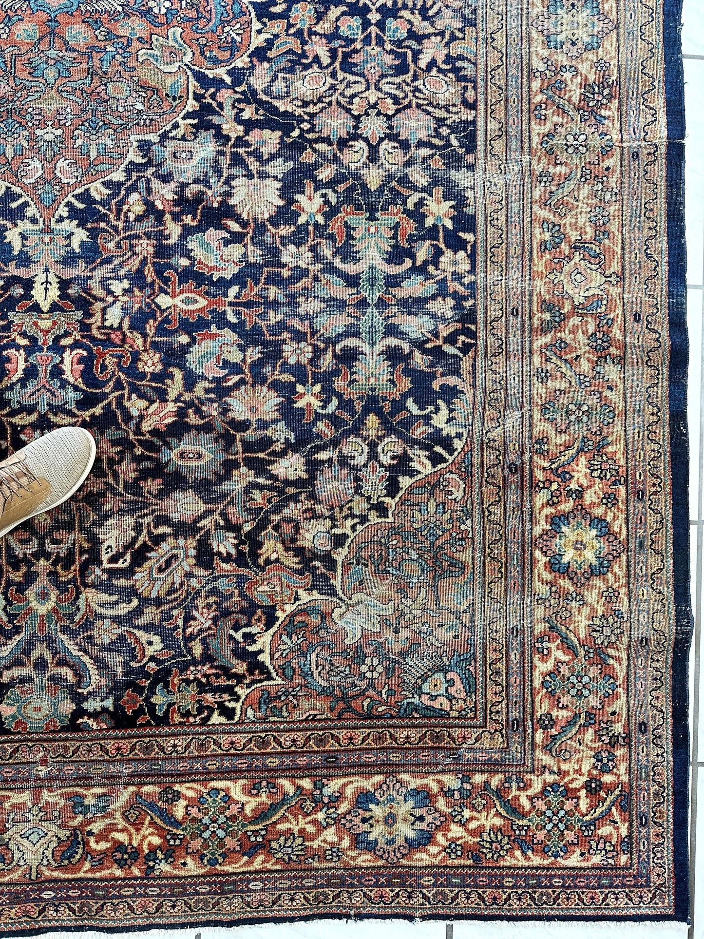 Antique Persian Mahal Rug 8’3”x12’ - Circa 1900 Treasure - Tampa Home & Garden Store