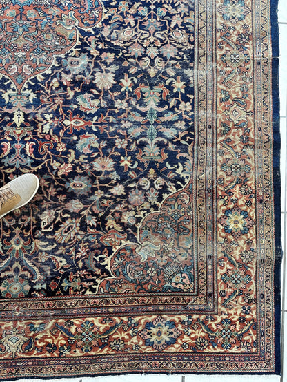Antique Persian Mahal Rug 8’3”x12’ - Circa 1900 Treasure - Tampa Home & Garden Store