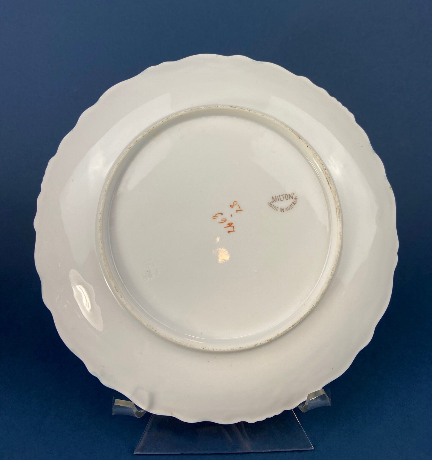 Antique Plate and Bowl by Milton, Imperial Vienna. Hand-Painted Tea Roses. Collectible Dessert Plate and Serving Bowl. - Tampa Home & Garden Store