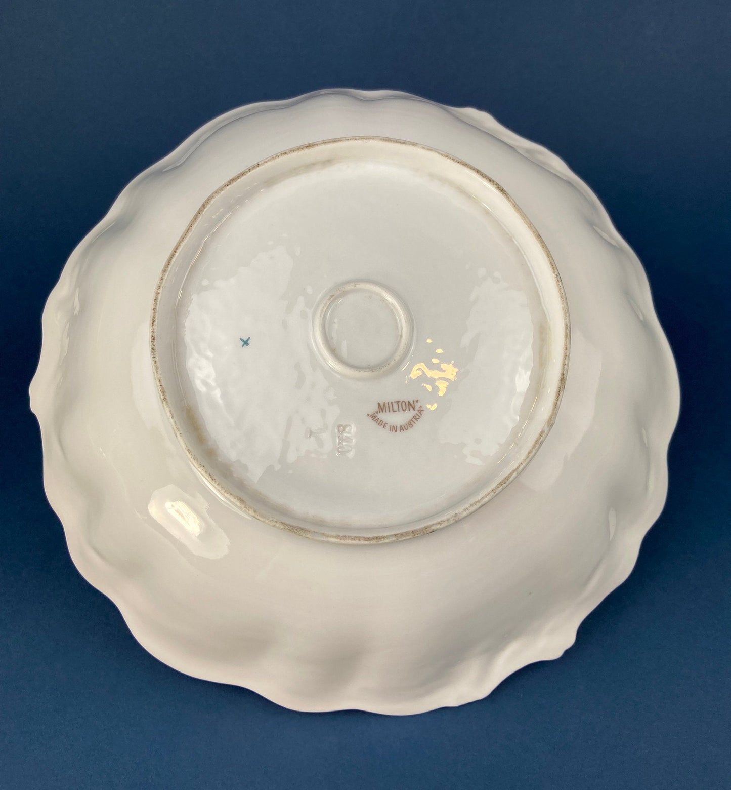Antique Plate and Bowl by Milton, Imperial Vienna. Hand-Painted Tea Roses. Collectible Dessert Plate and Serving Bowl. - Tampa Home & Garden Store