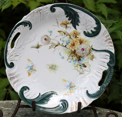 Antique Porcelain Platter. Hand Painted Plate with Dandelion and  Forget-Me-Not Pattern. - Tampa Home & Garden Store