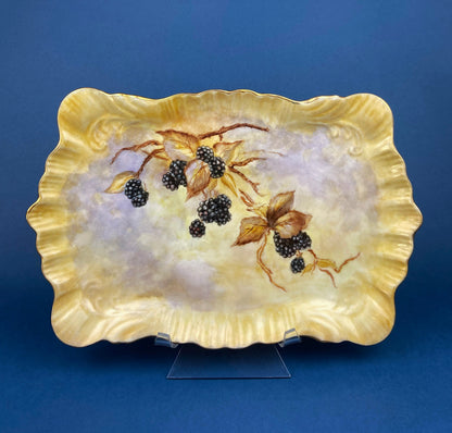 Antique Porcelain Tray for Cosmetics, Perfume, Bath Products, as Breakfast Tray or for Tea Parties. Hand-Painted & Signed by Artist. - Tampa Home & Garden Store