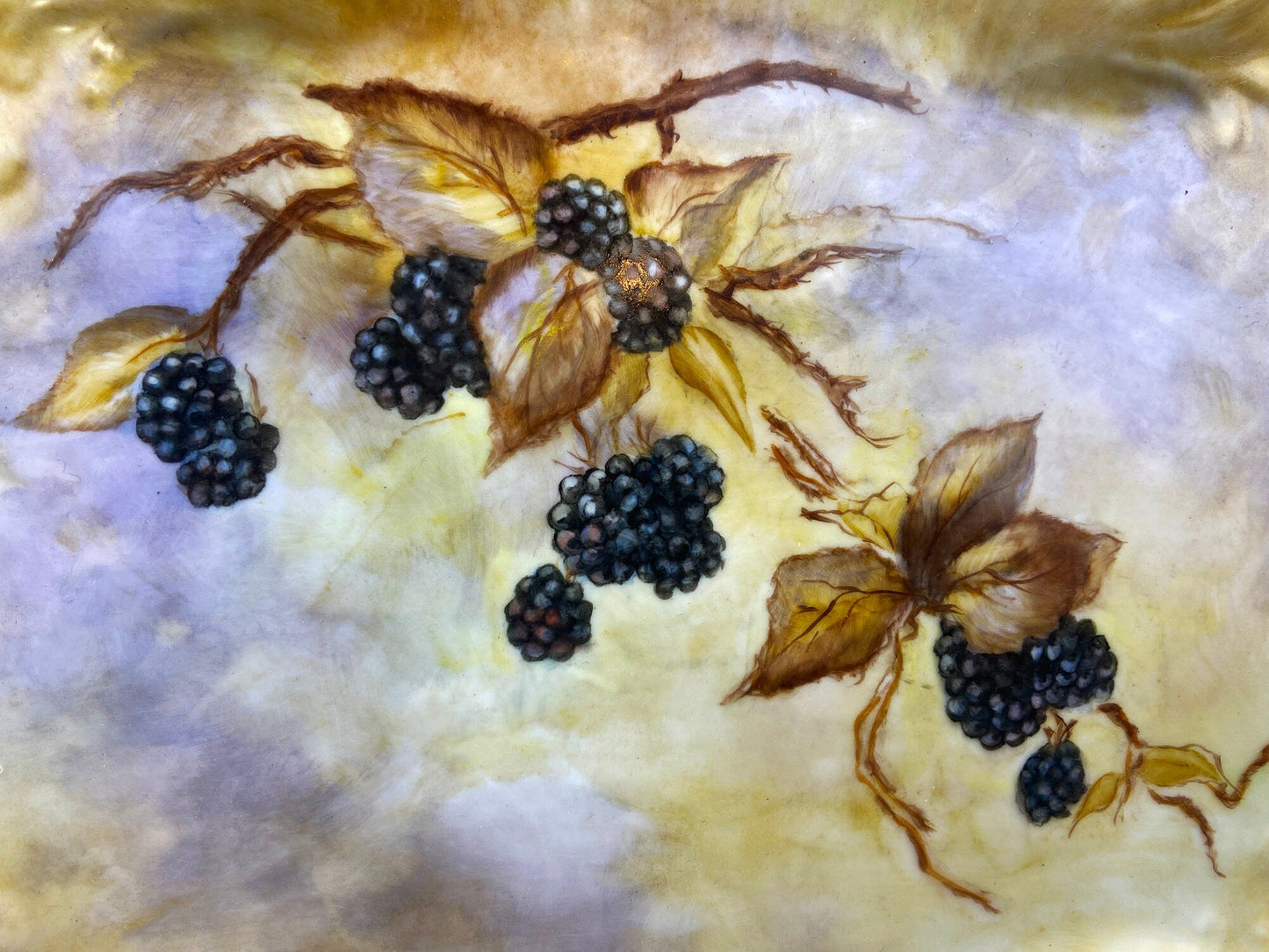 Antique Porcelain Tray for Cosmetics, Perfume, Bath Products, as Breakfast Tray or for Tea Parties. Hand-Painted & Signed by Artist. - Tampa Home & Garden Store