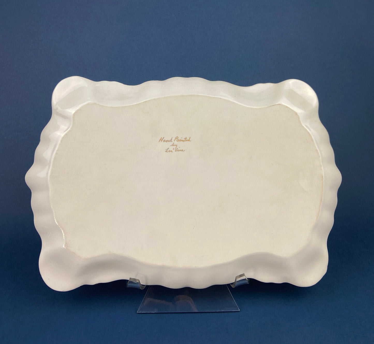 Antique Porcelain Tray for Cosmetics, Perfume, Bath Products, as Breakfast Tray or for Tea Parties. Hand-Painted & Signed by Artist. - Tampa Home & Garden Store