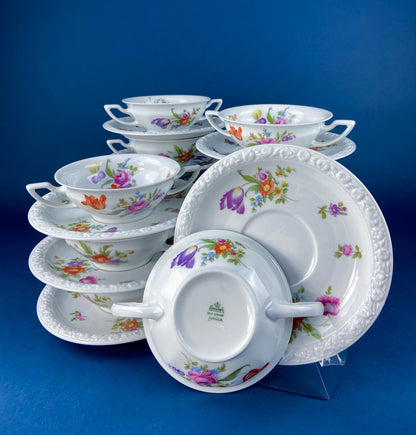 Antique Rosenthal 38 Piece Dinner Set. Classic Stamp, Maria, Florals. Modern Farmhouse. Fine Dining. Luxury Living. - Tampa Home & Garden Store