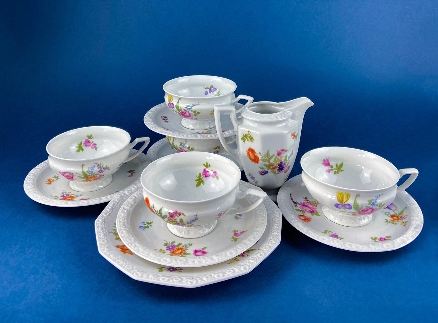 Antique Rosenthal 38 Piece Dinner Set. Classic Stamp, Maria, Florals. Modern Farmhouse. Fine Dining. Luxury Living. - Tampa Home & Garden Store
