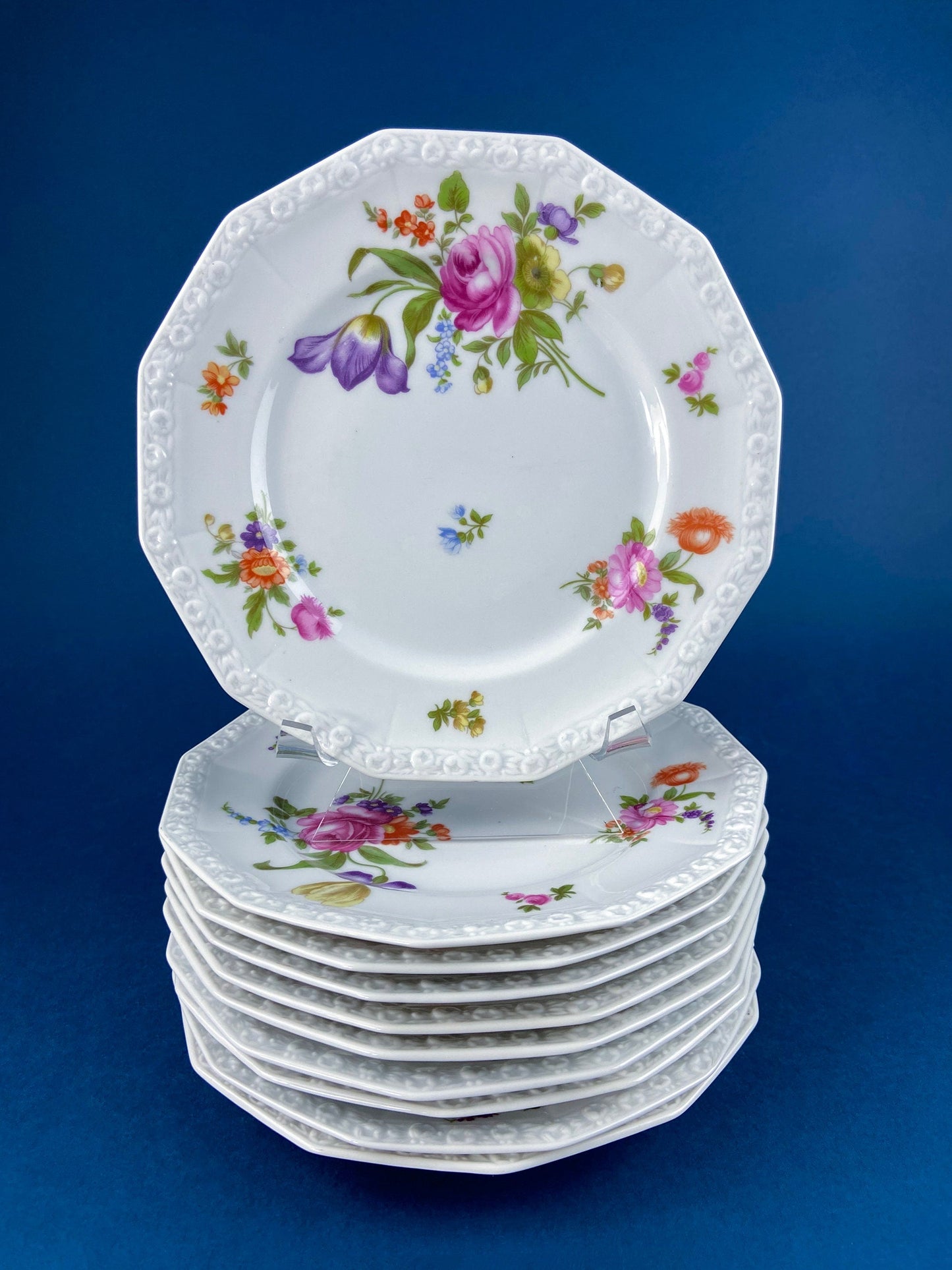 Antique Rosenthal 38 Piece Dinner Set. Classic Stamp, Maria, Florals. Modern Farmhouse. Fine Dining. Luxury Living. - Tampa Home & Garden Store