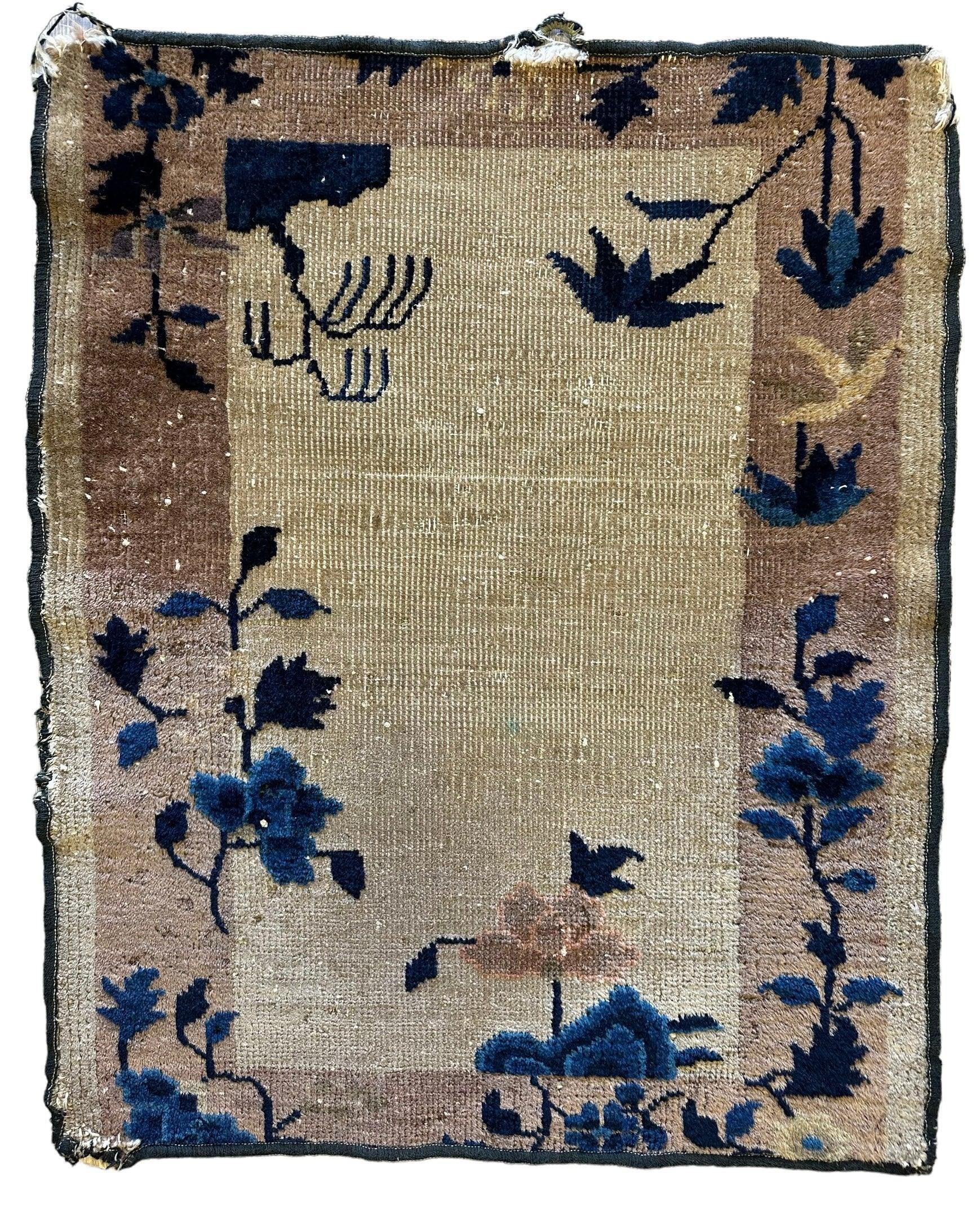 Antique Small Art Deco Chinese Rug 24” x 30” - Tampa Home & Garden Store