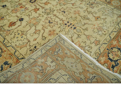 Antique Style Empress Tabriz 6x8 Hand Knotted Beige and Rust Modern Traditional Wool Rug | N35368 - Tampa Home & Garden Store