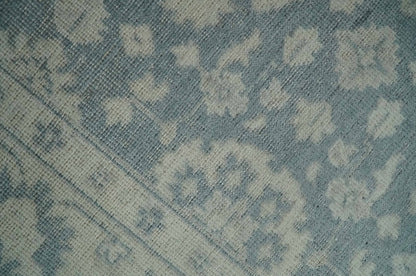 Antique Style Ivory and Charcoal Hand Knotted Traditional Oushak 2x4 wool Bedside Rug - Tampa Home & Garden Store