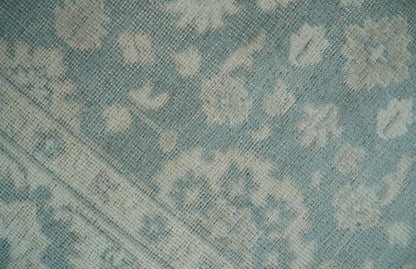 Antique Style Ivory and Gray Hand Knotted Traditional Oushak 2x4 wool Bedside Rug - Tampa Home & Garden Store