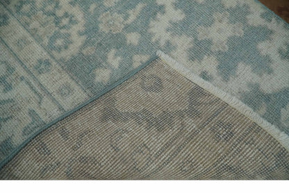 Antique Style Ivory and Gray Hand Knotted Traditional Oushak 2x4 wool Bedside Rug - Tampa Home & Garden Store