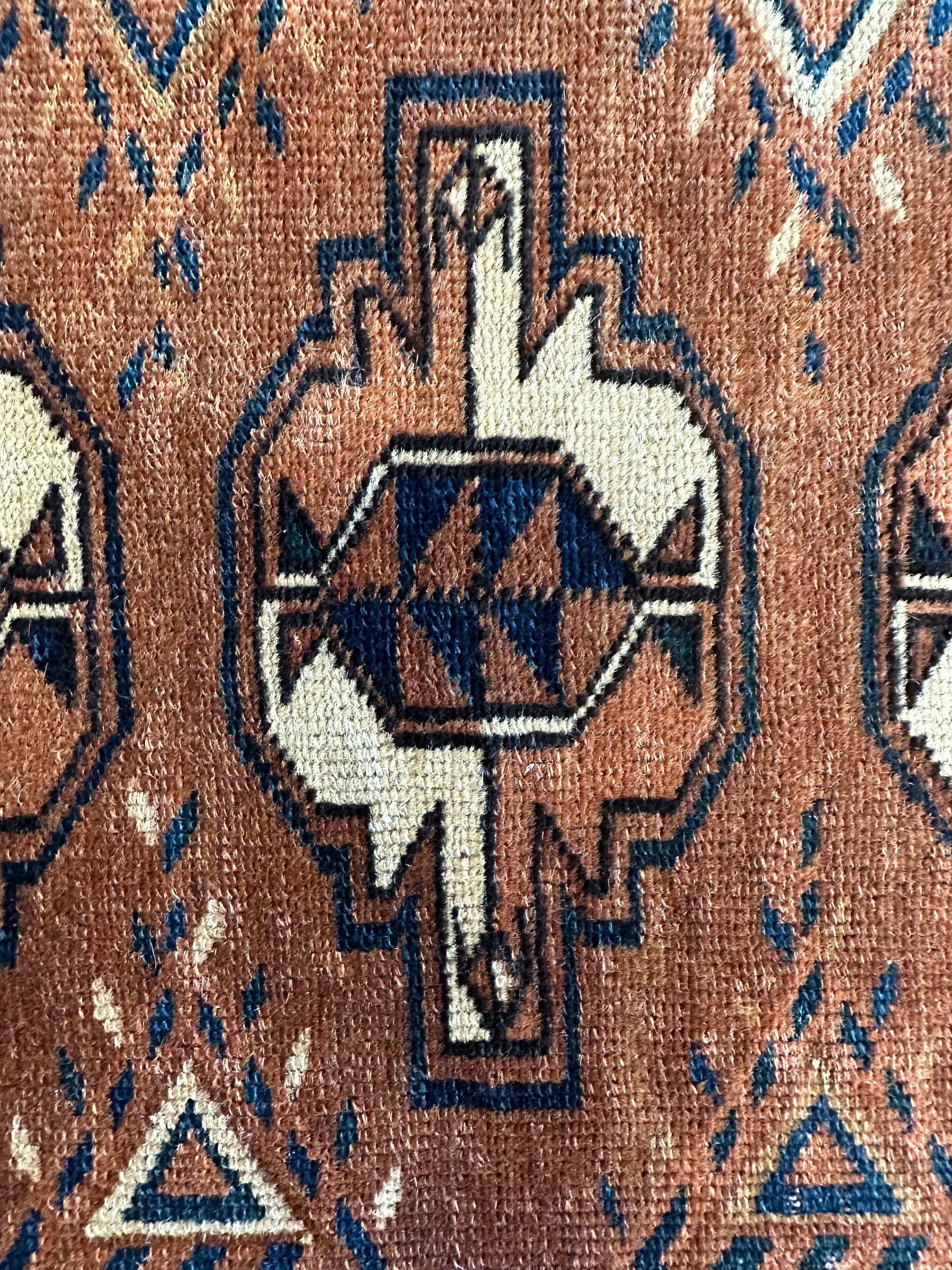 Antique Tekke Yomud Yomut Saryk Chuval Rug Bag Face, Turkmen Rug, Turkoman Rug 2’6”x3’9” - Tampa Home & Garden Store