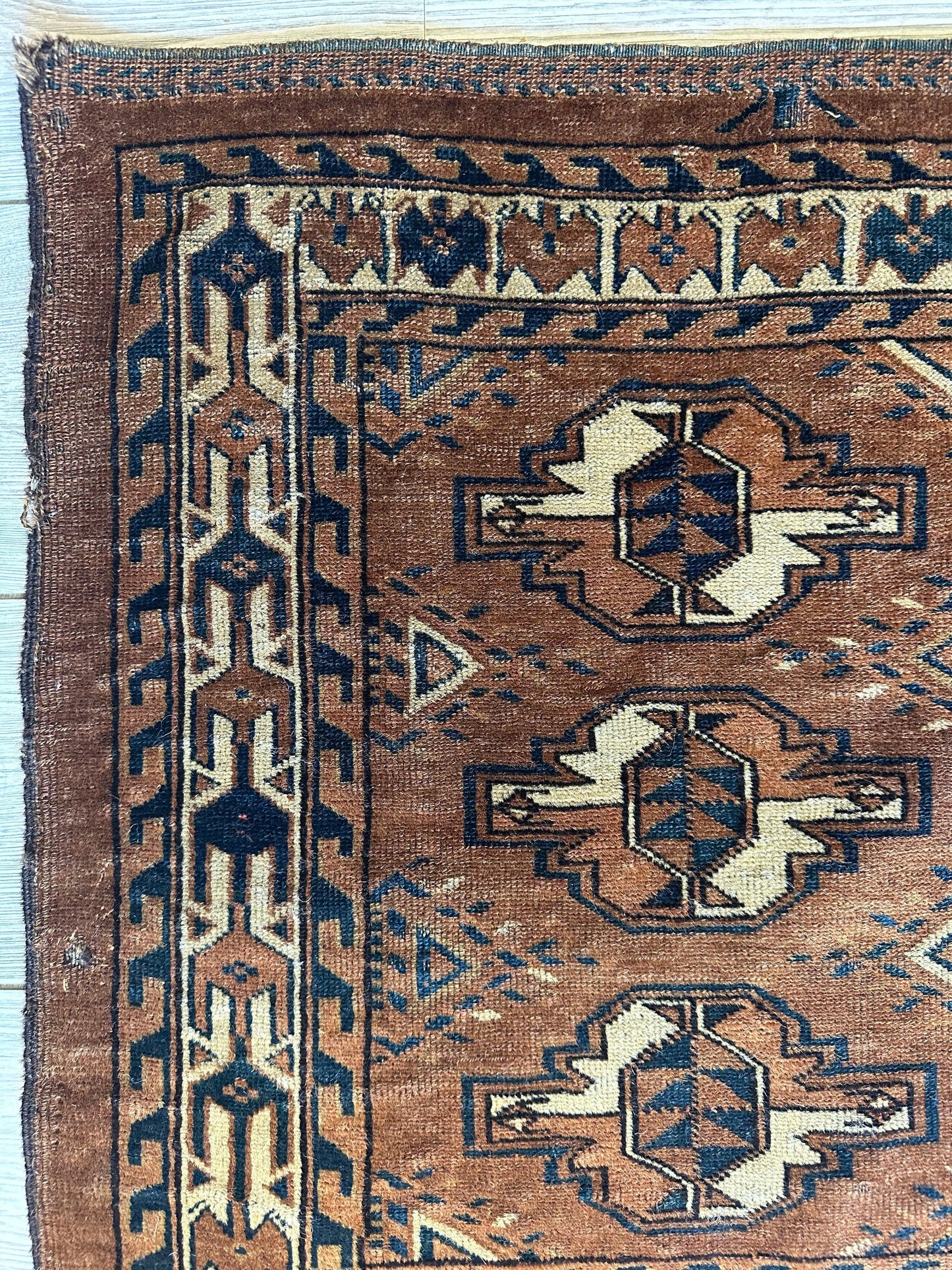 Antique Tekke Yomud Yomut Saryk Chuval Rug Bag Face, Turkmen Rug, Turkoman Rug 2’6”x3’9” - Tampa Home & Garden Store