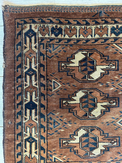 Antique Tekke Yomud Yomut Saryk Chuval Rug Bag Face, Turkmen Rug, Turkoman Rug 2’6”x3’9” - Tampa Home & Garden Store