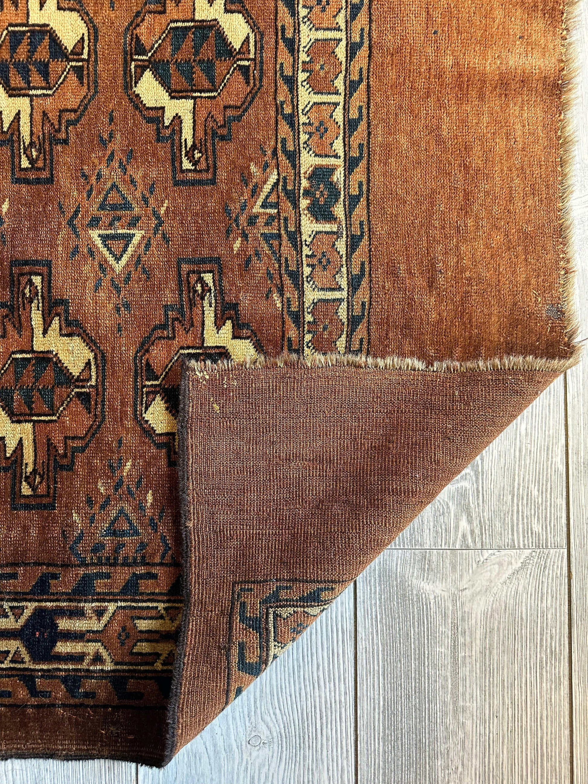 Antique Tekke Yomud Yomut Saryk Chuval Rug Bag Face, Turkmen Rug, Turkoman Rug 2’6”x3’9” - Tampa Home & Garden Store