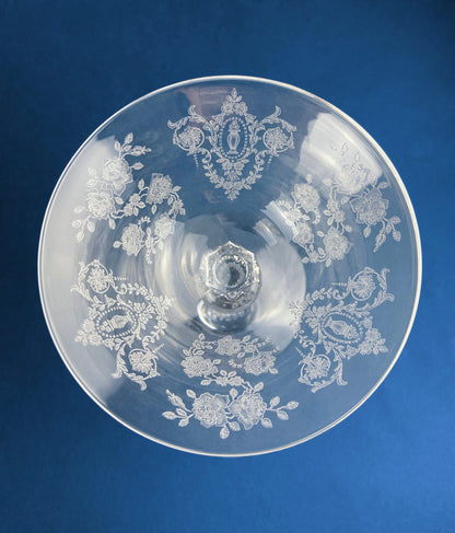 Antique Tiffin Franciscan Liquor/Cocktail  Glasses , Cherokee Rose Pattern , Set of 6. - Tampa Home & Garden Store