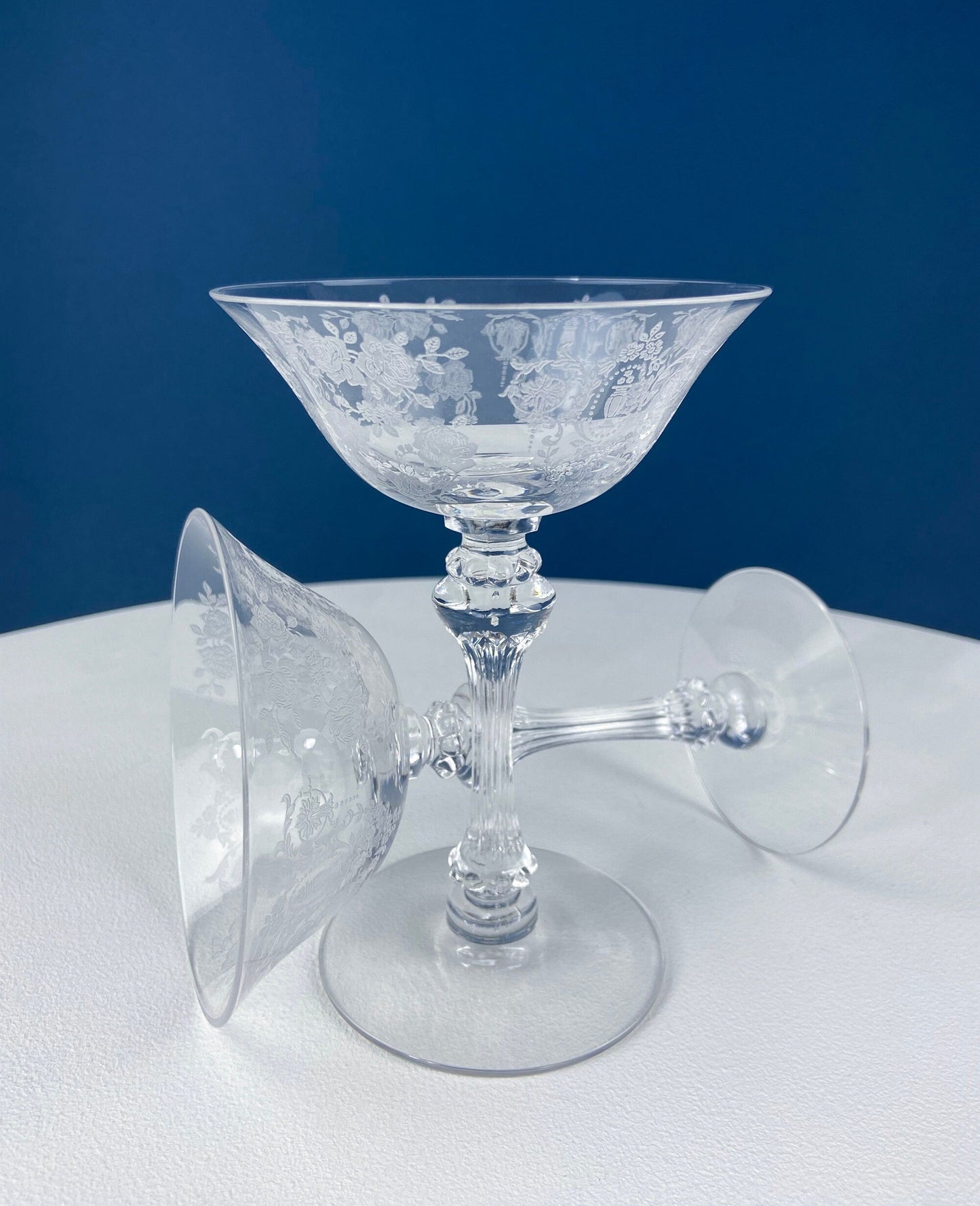 Antique Tiffin Franciscan Liquor/Cocktail  Glasses , Cherokee Rose Pattern , Set of 6. - Tampa Home & Garden Store