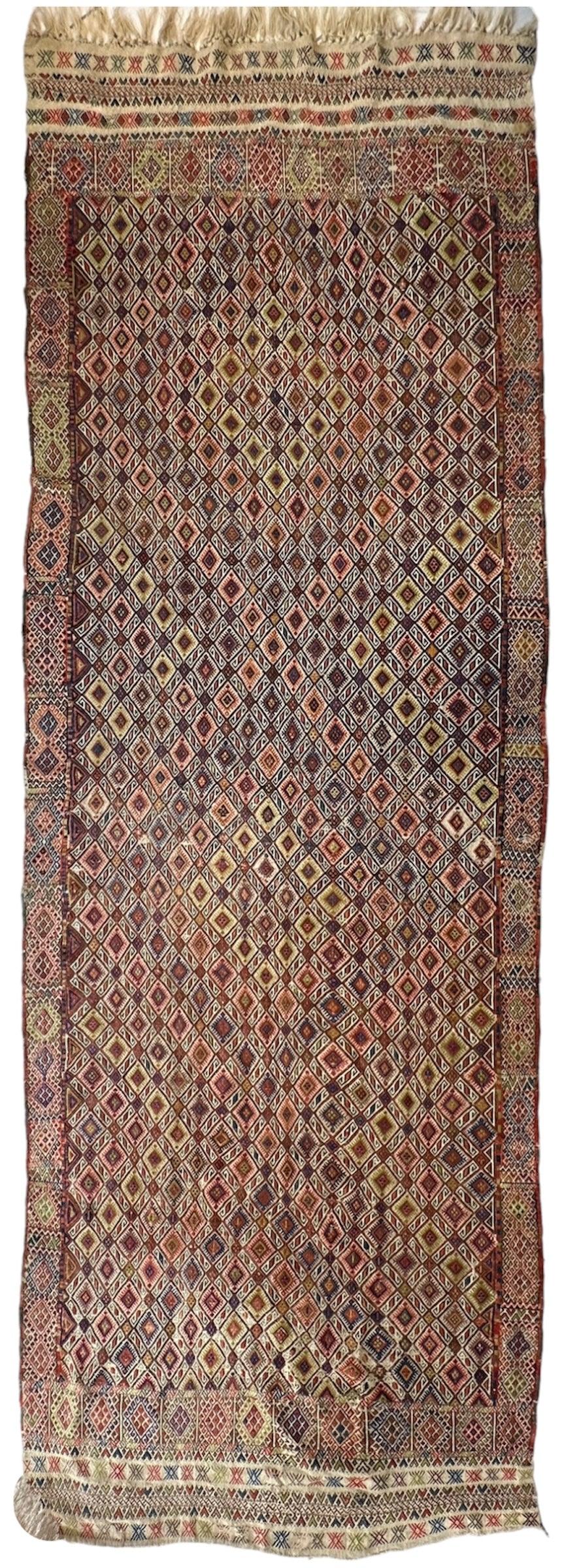 Antique Turkish Jajim Wool Rug 5’6” x 14’5” - Tampa Home & Garden Store