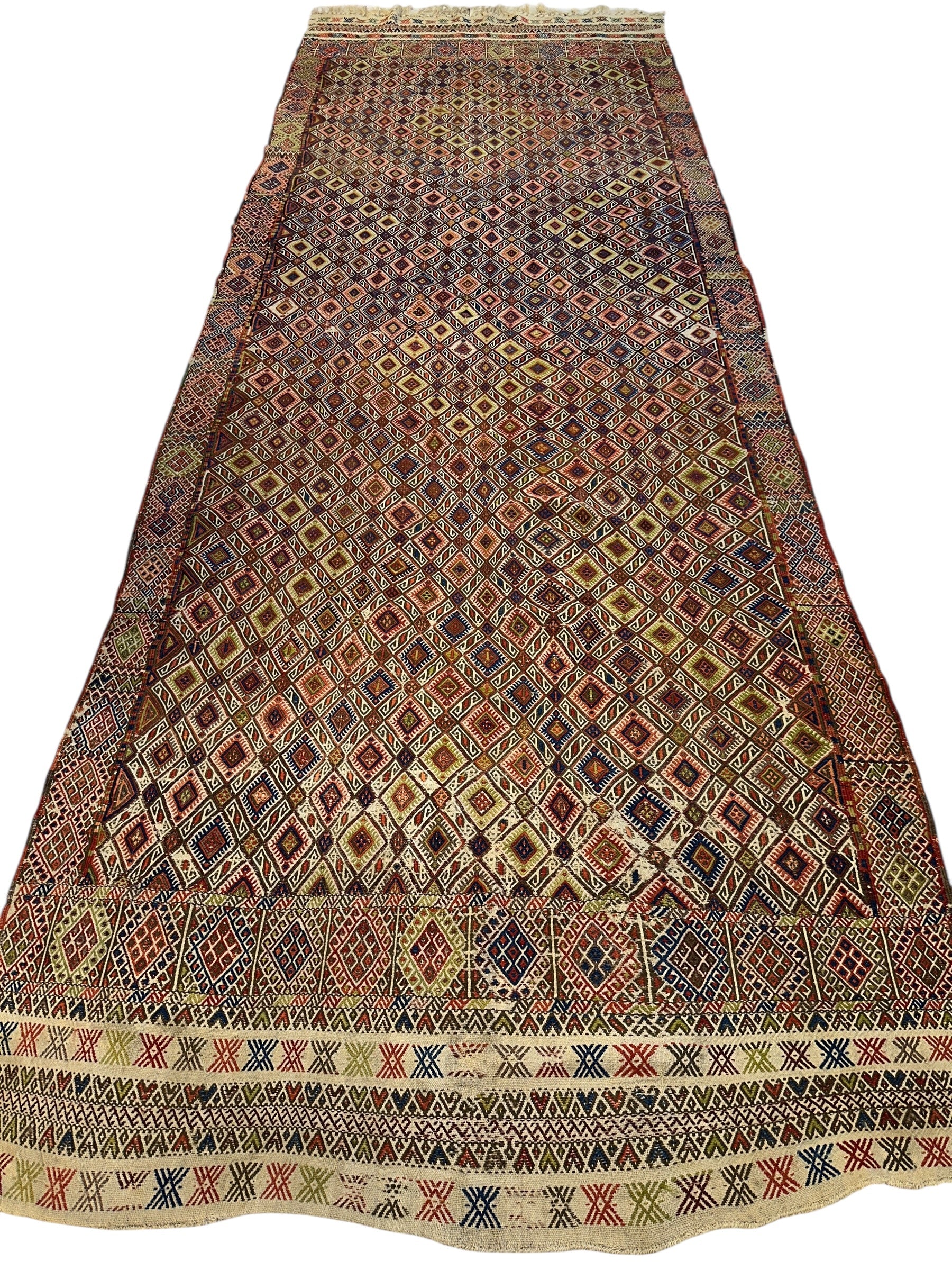 Antique Turkish Jajim Wool Rug 5’6” x 14’5” - Tampa Home & Garden Store