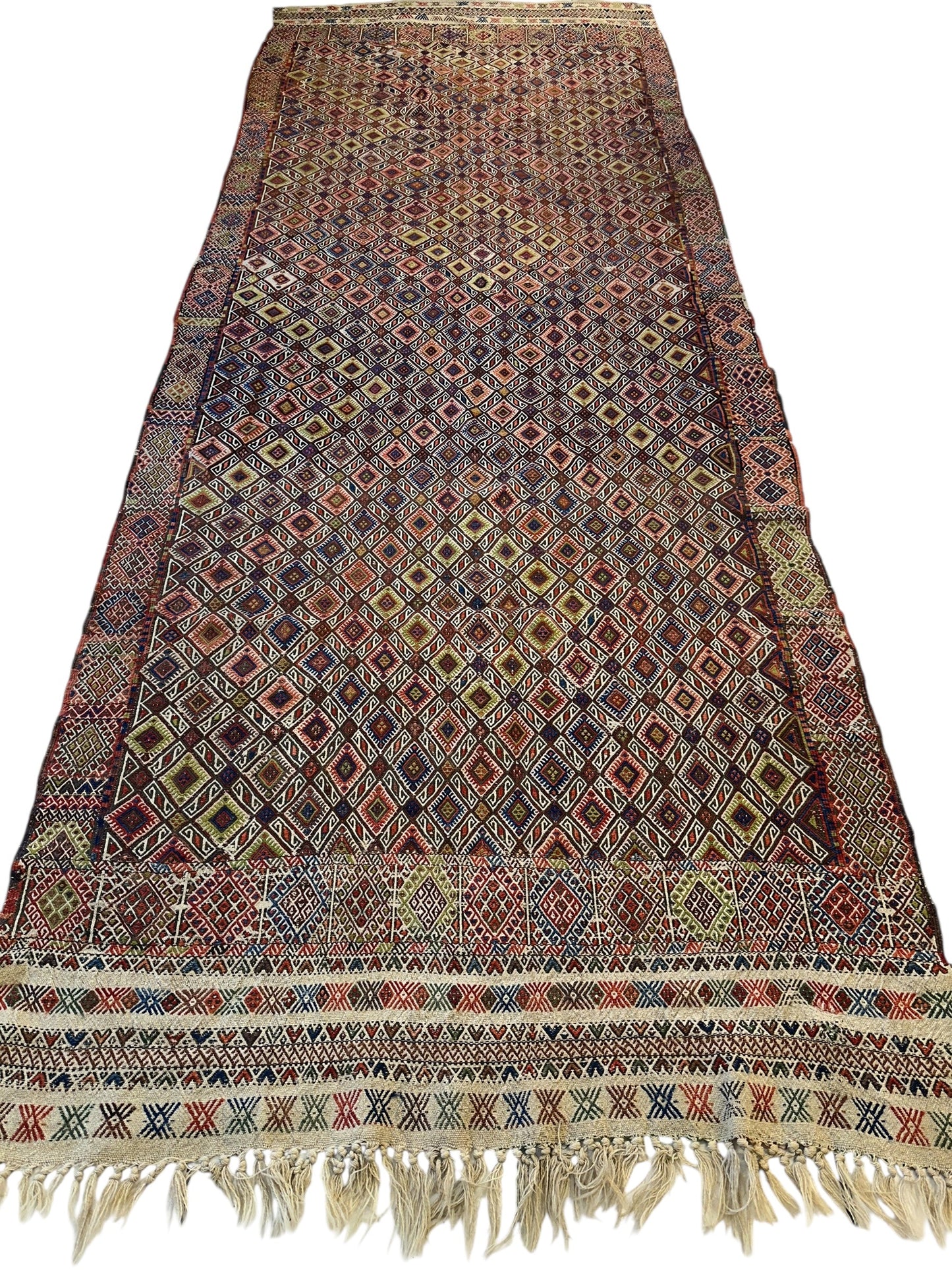 Antique Turkish Jajim Wool Rug 5’6” x 14’5” - Tampa Home & Garden Store