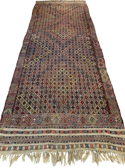 Antique Turkish Jajim Wool Rug 5’6” x 14’5” - Tampa Home & Garden Store