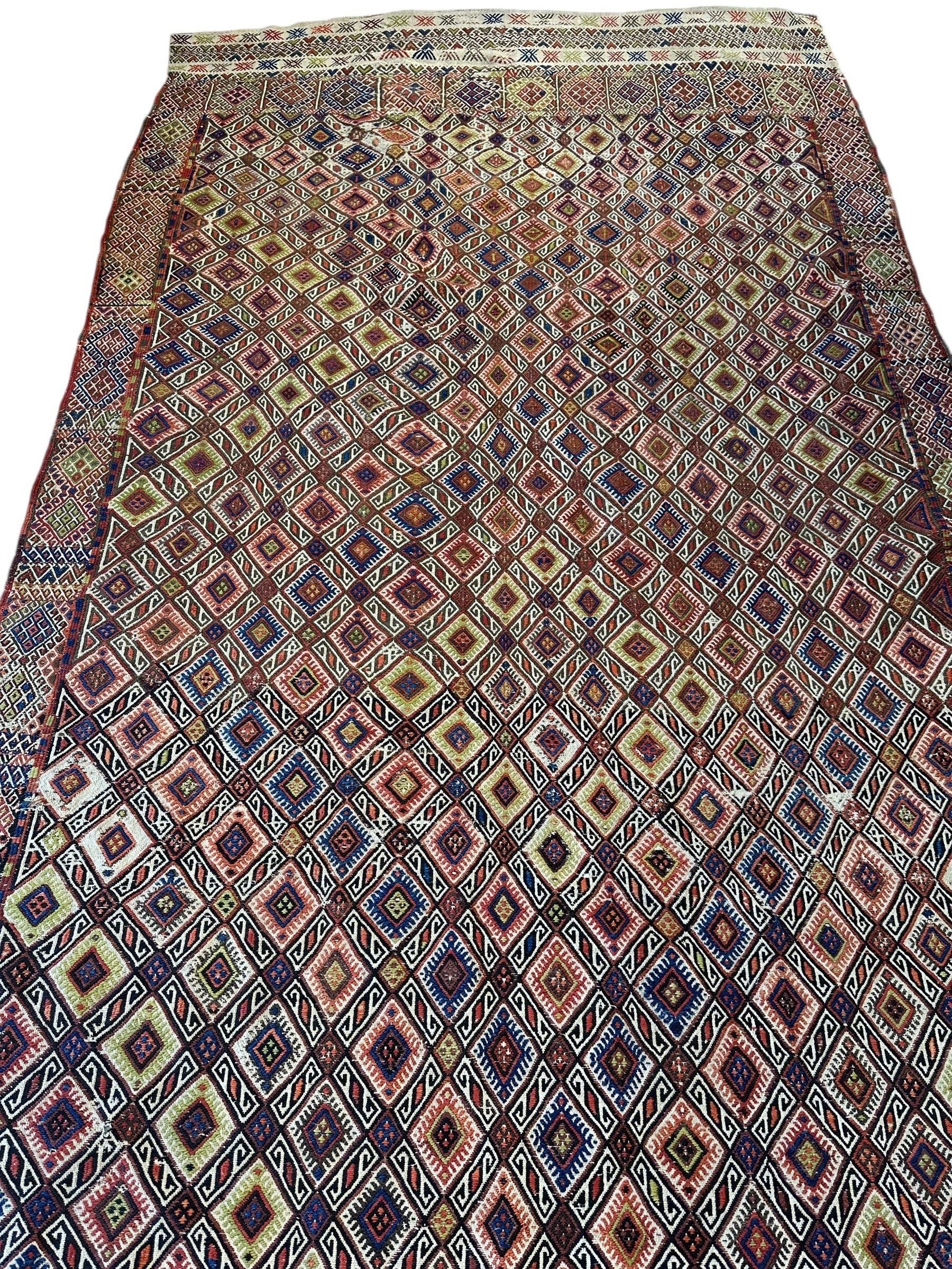Antique Turkish Jajim Wool Rug 5’6” x 14’5” - Tampa Home & Garden Store