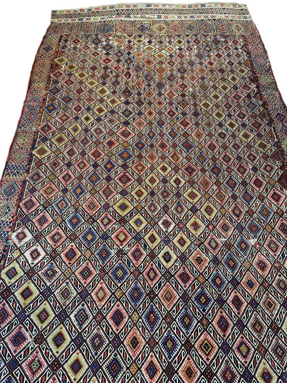 Antique Turkish Jajim Wool Rug 5’6” x 14’5” - Tampa Home & Garden Store