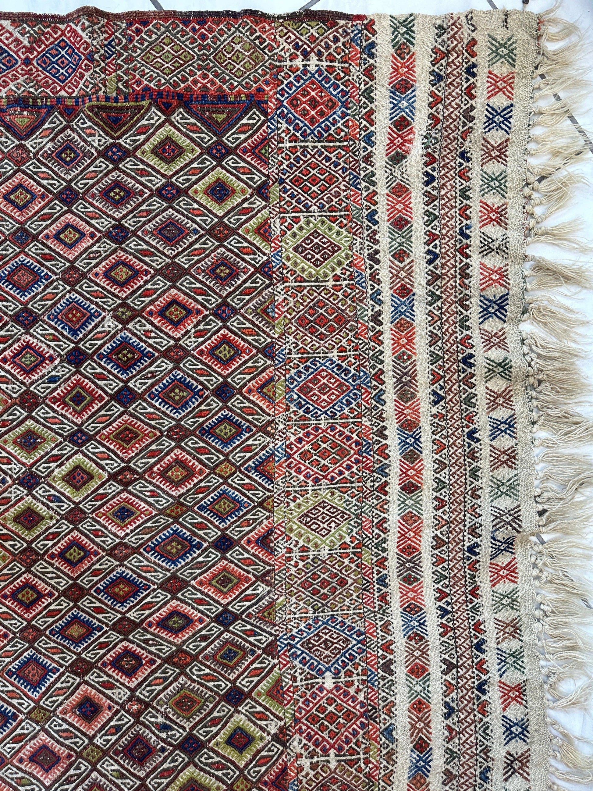 Antique Turkish Jajim Wool Rug 5’6” x 14’5” - Tampa Home & Garden Store