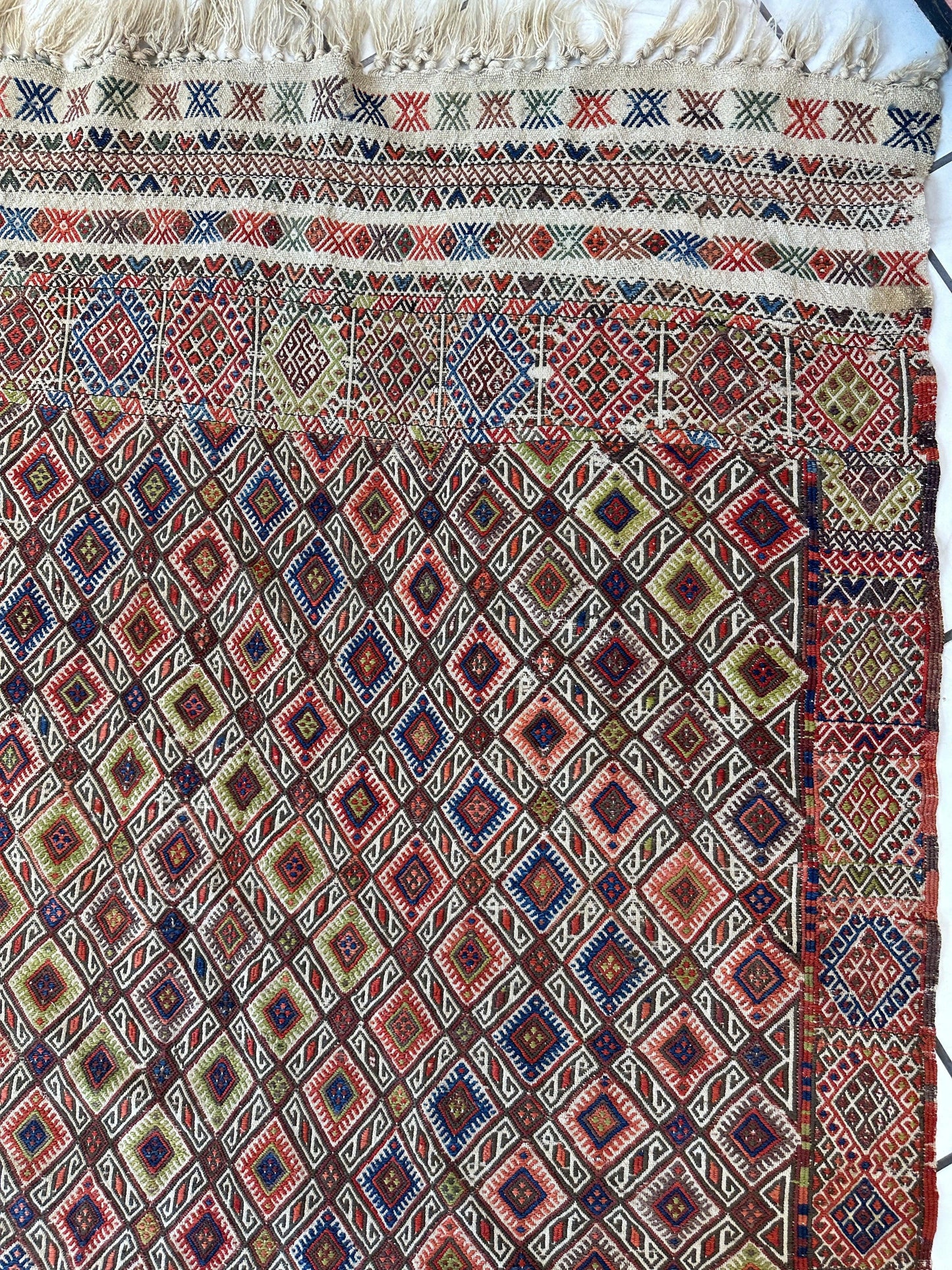 Antique Turkish Jajim Wool Rug 5’6” x 14’5” - Tampa Home & Garden Store