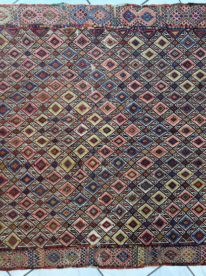 Antique Turkish Jajim Wool Rug 5’6” x 14’5” - Tampa Home & Garden Store