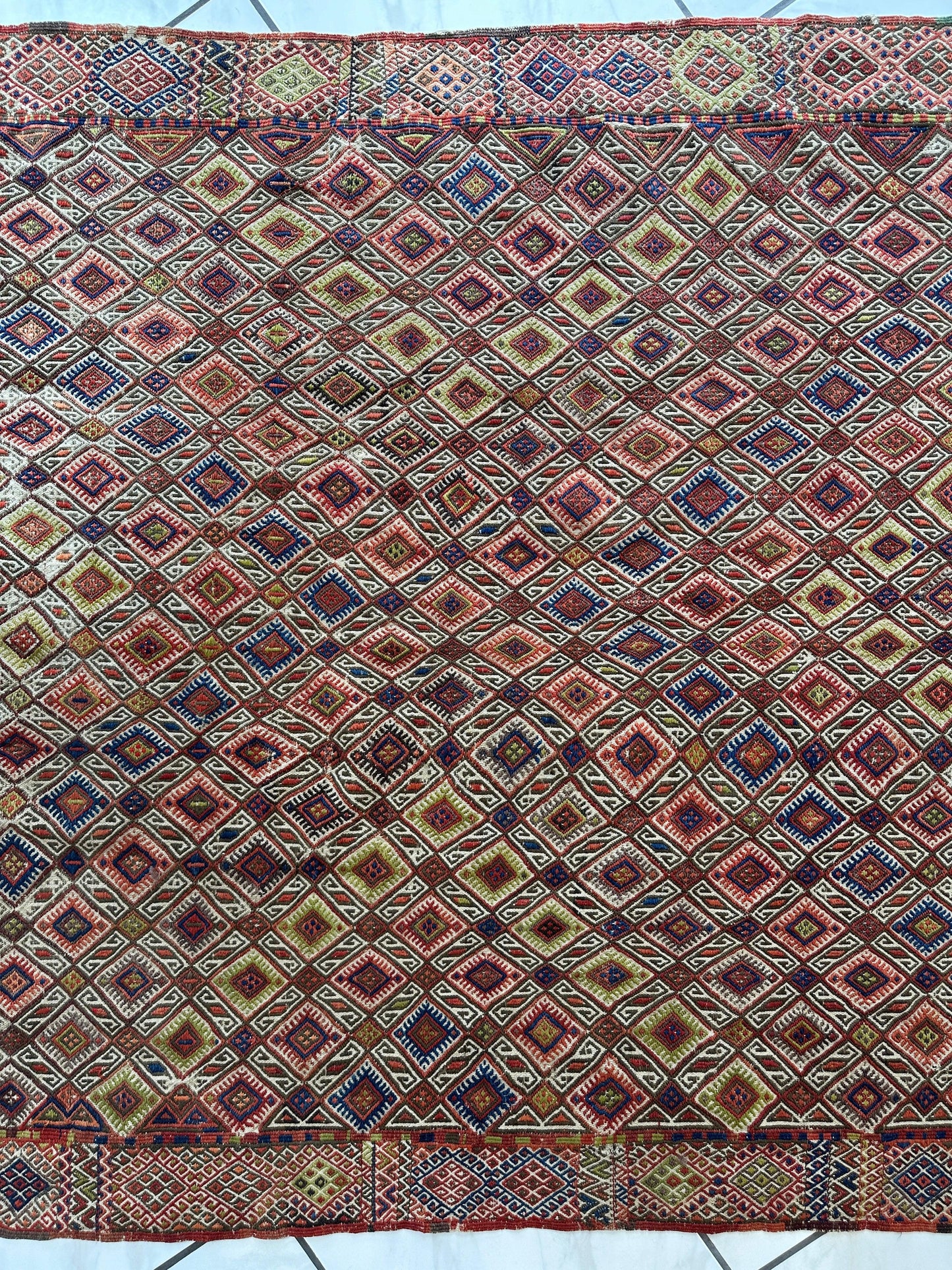 Antique Turkish Jajim Wool Rug 5’6” x 14’5” - Tampa Home & Garden Store