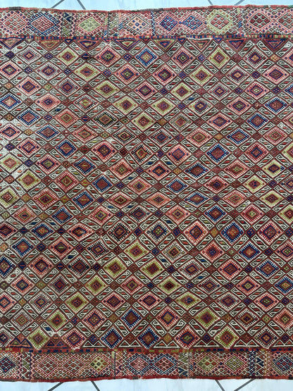 Antique Turkish Jajim Wool Rug 5’6” x 14’5” - Tampa Home & Garden Store