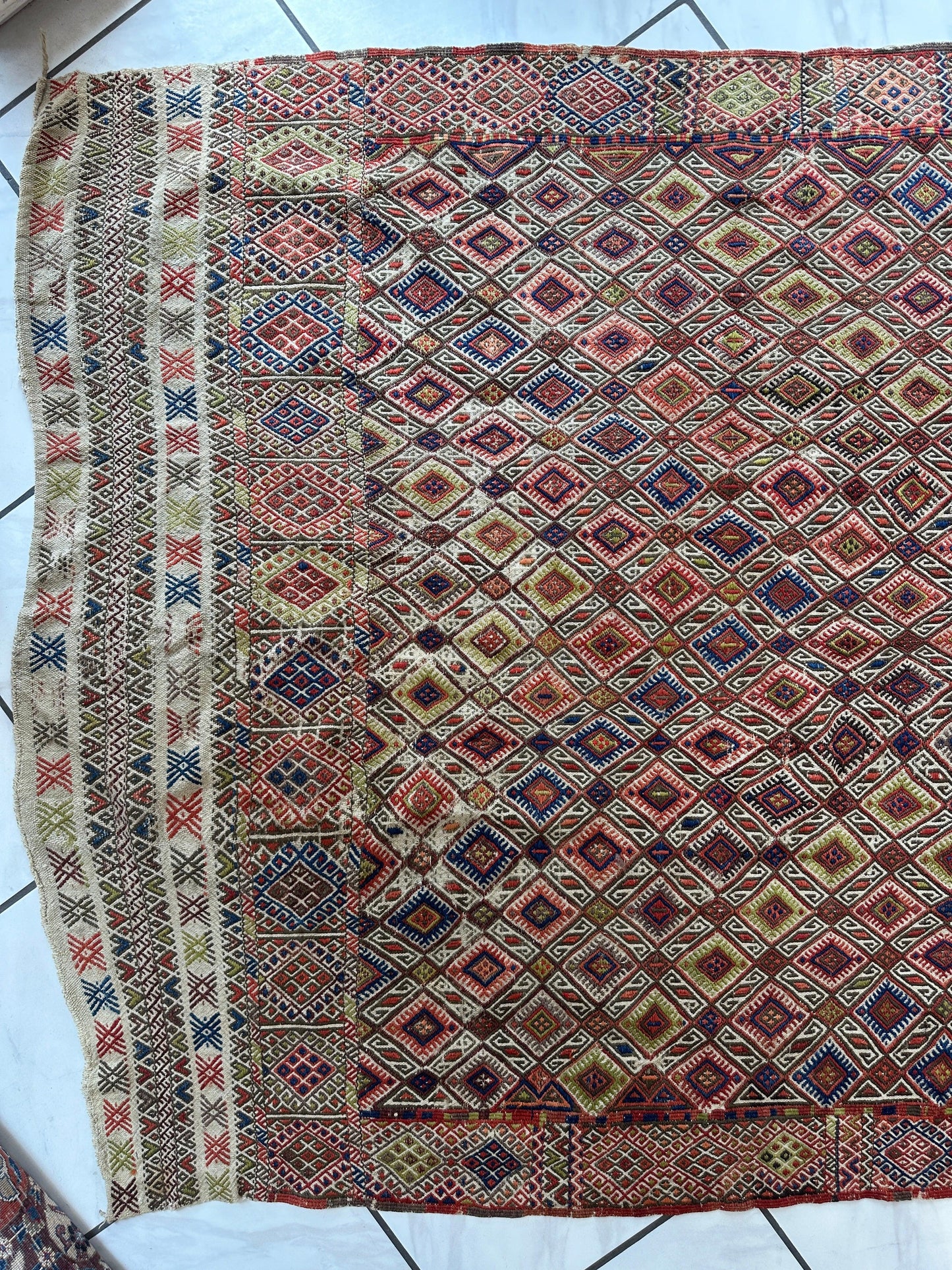 Antique Turkish Jajim Wool Rug 5’6” x 14’5” - Tampa Home & Garden Store